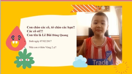 Bé Đăng Quang lớp B1